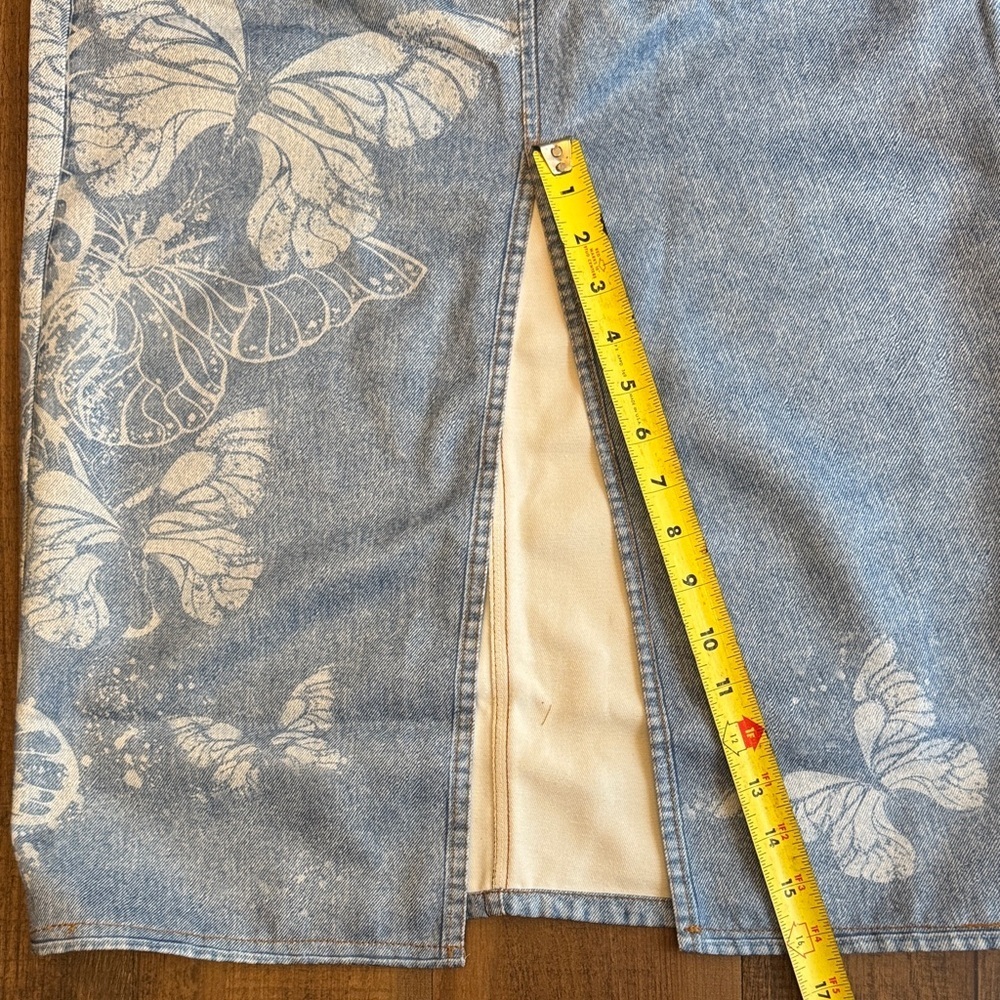 ❤️Butterfly Print Denim Skirt - Picture 13 of 13